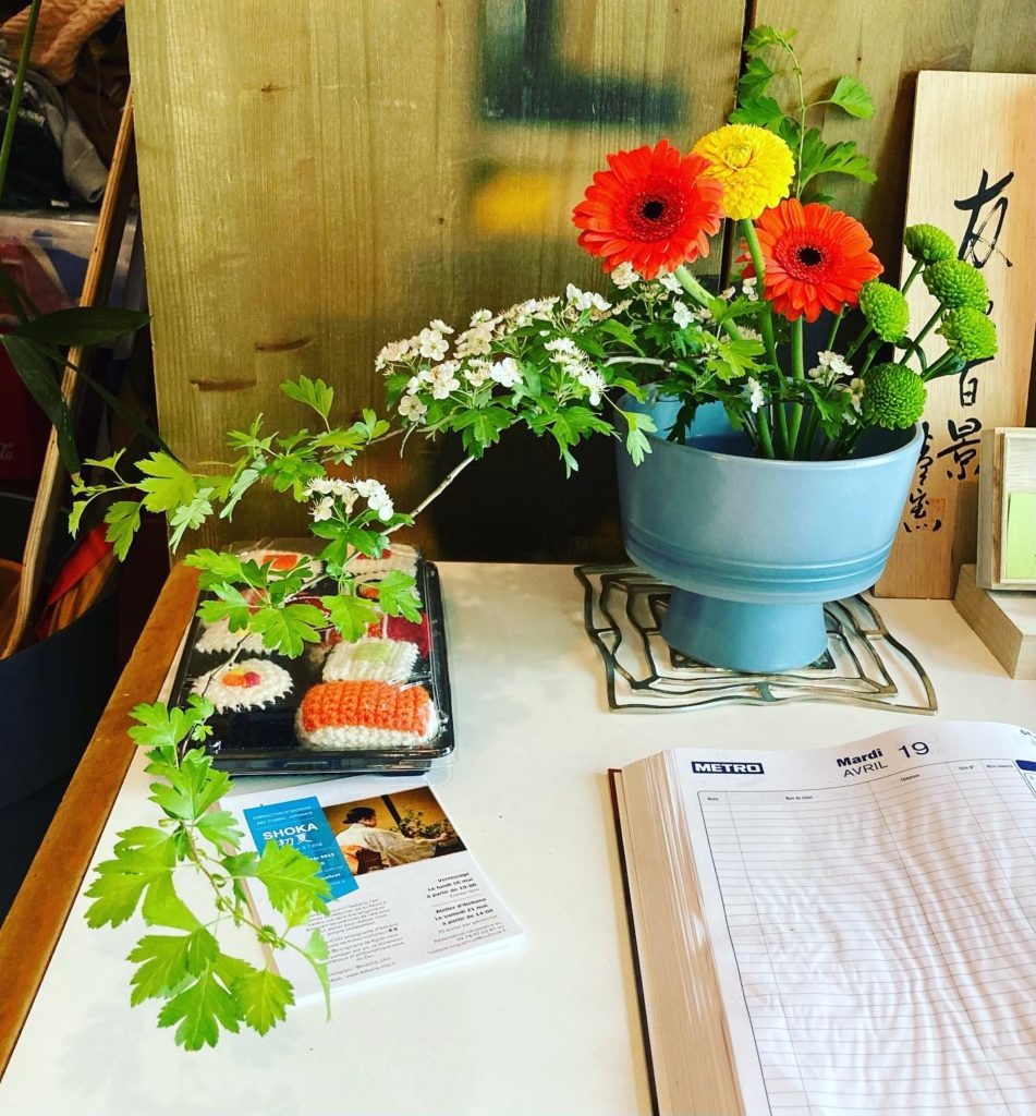 Flower arrangement for the third week @Sushi-bar