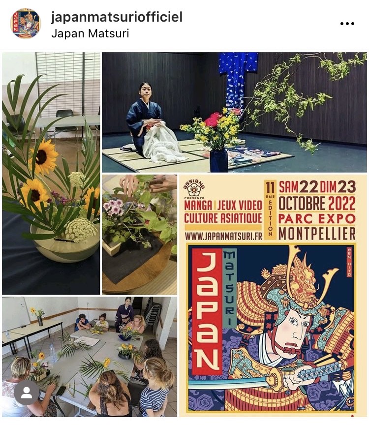Atelier d’ikebana à Japan Matsuri 2022