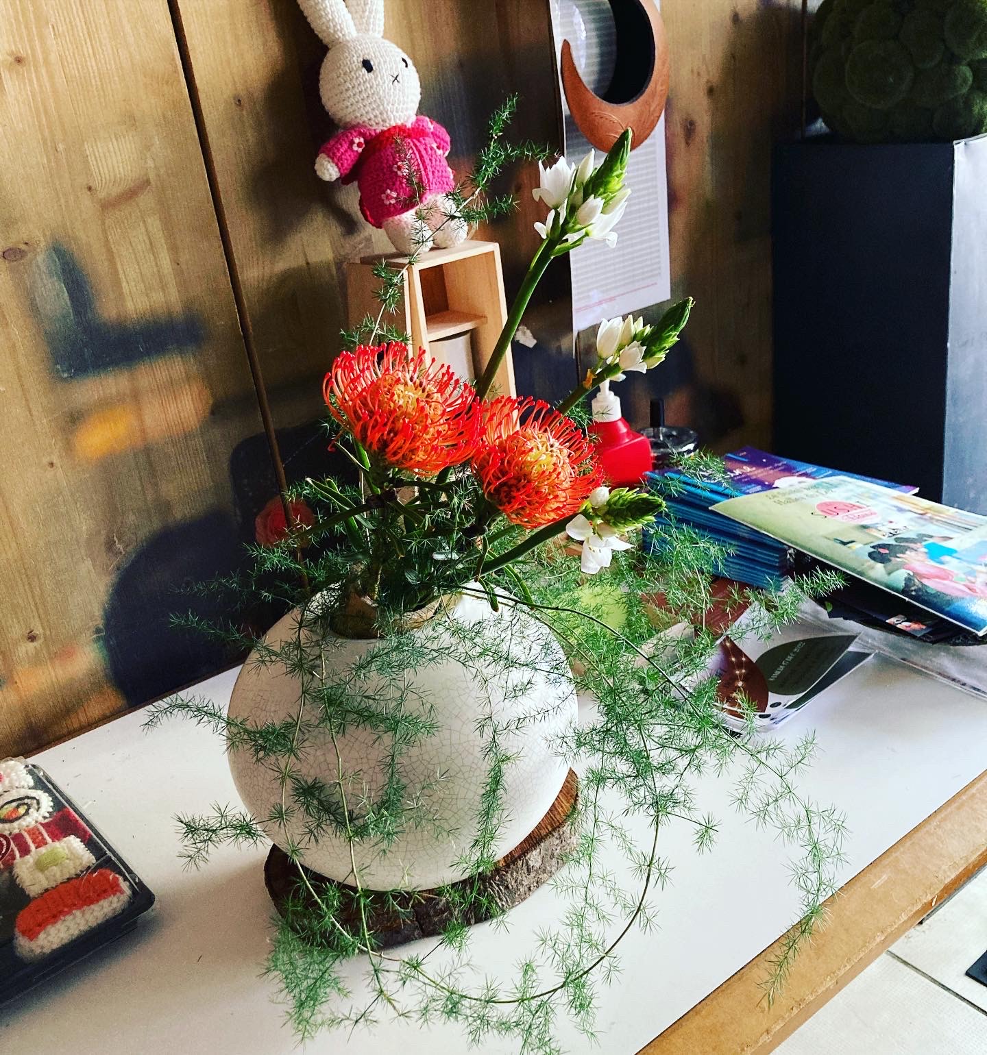 L'ikebana au Sushibar pour cette semaine MARINA ICHO
