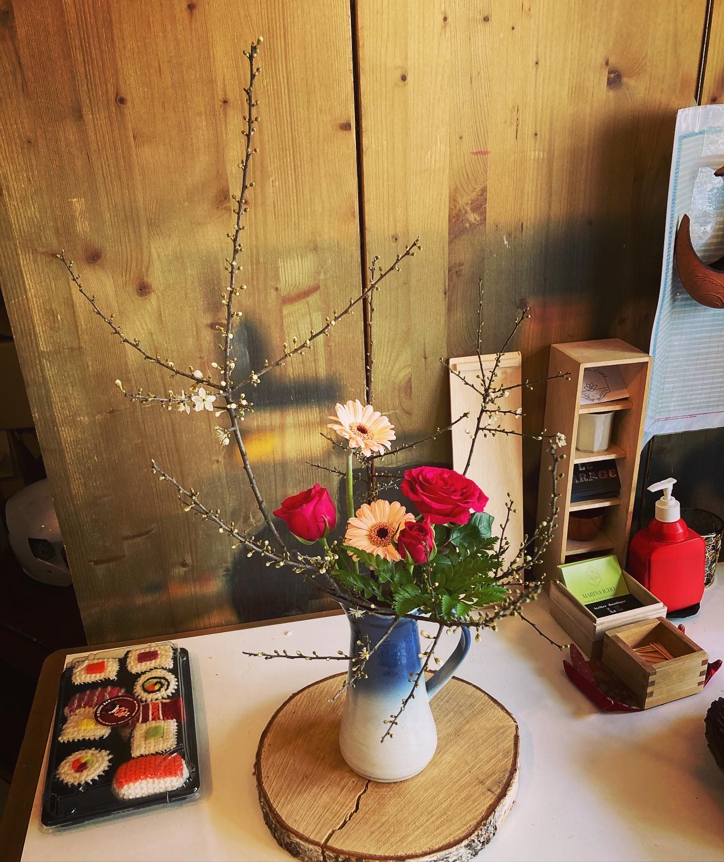 Ikebana au Sushi bar le 28 février MARINA ICHO